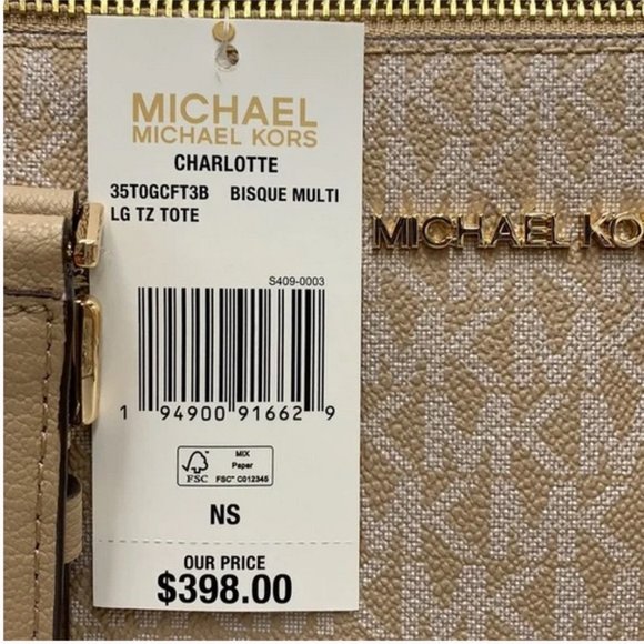 Michael Kors Charlotte Large Top Zip Tote - Picture 16 of 16